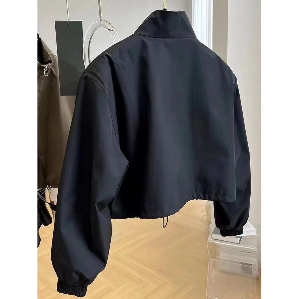 Veste col montant manches courtes