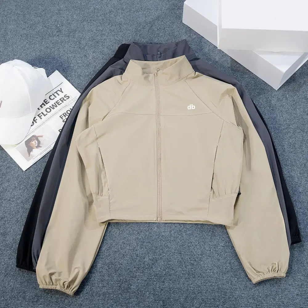 Veste coupe-vent col montant