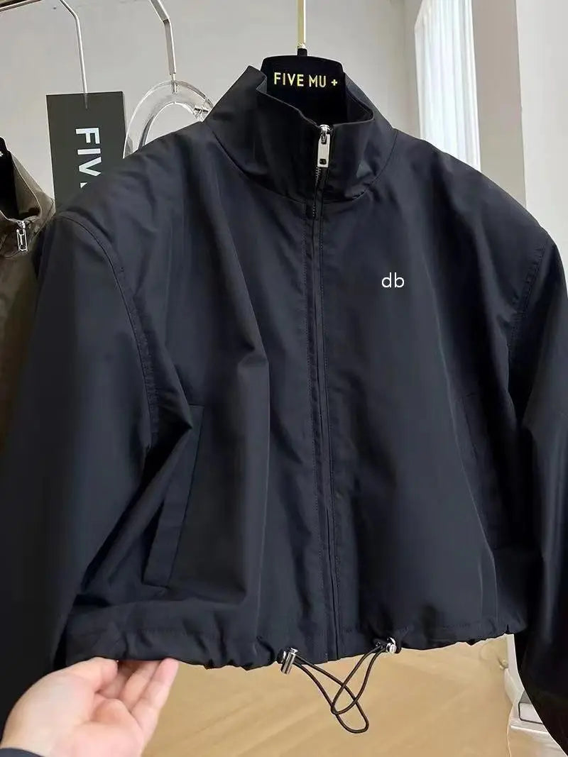 Veste col montant manches courtes