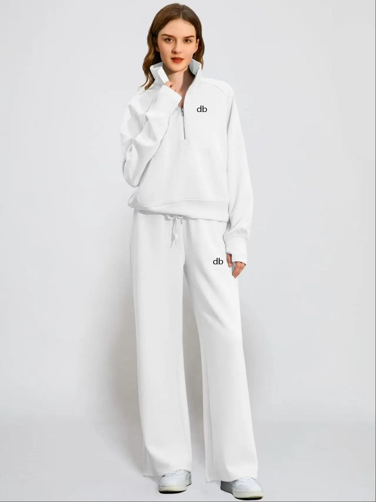 Ensemble sweat zippé + pantalon large