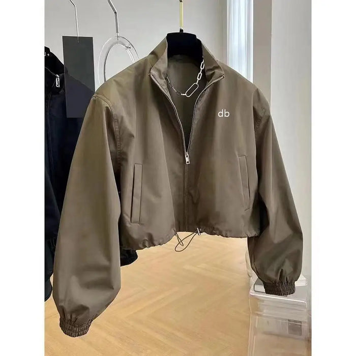 Veste col montant manches courtes