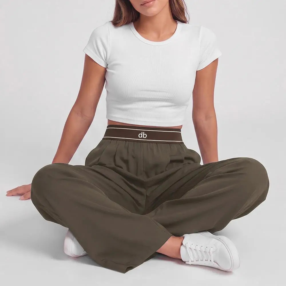 Pantalon droit taille haute