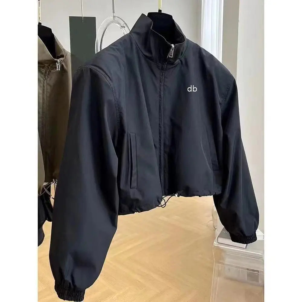 Veste col montant manches courtes