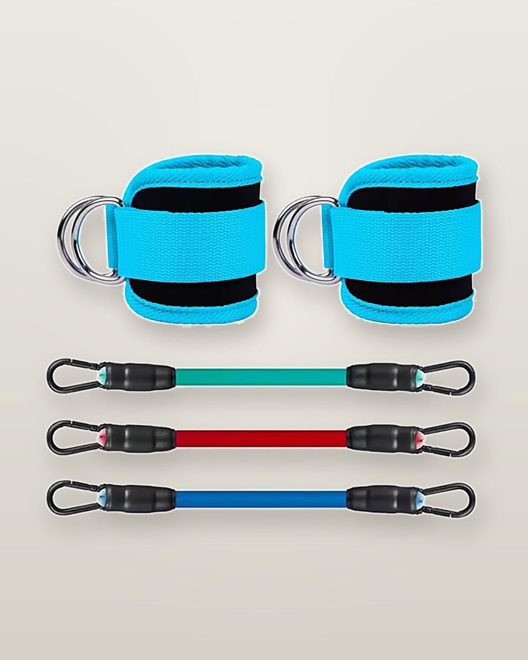 Kit sangles de cheville + 3 élastiques