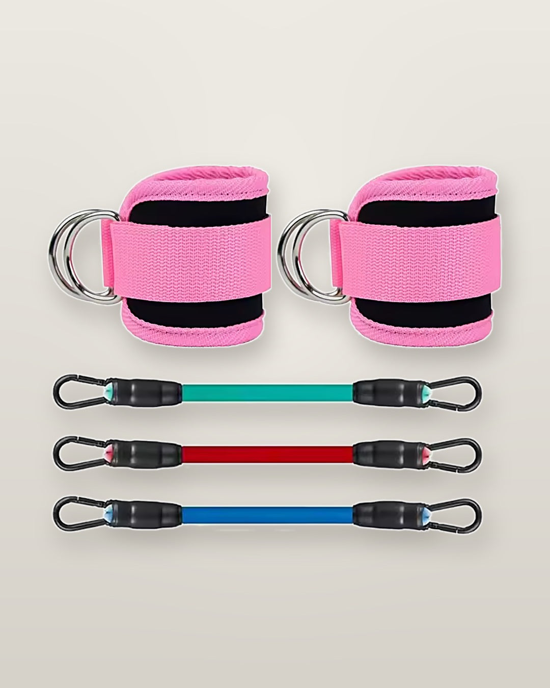 Kit sangles de cheville + 3 élastiques