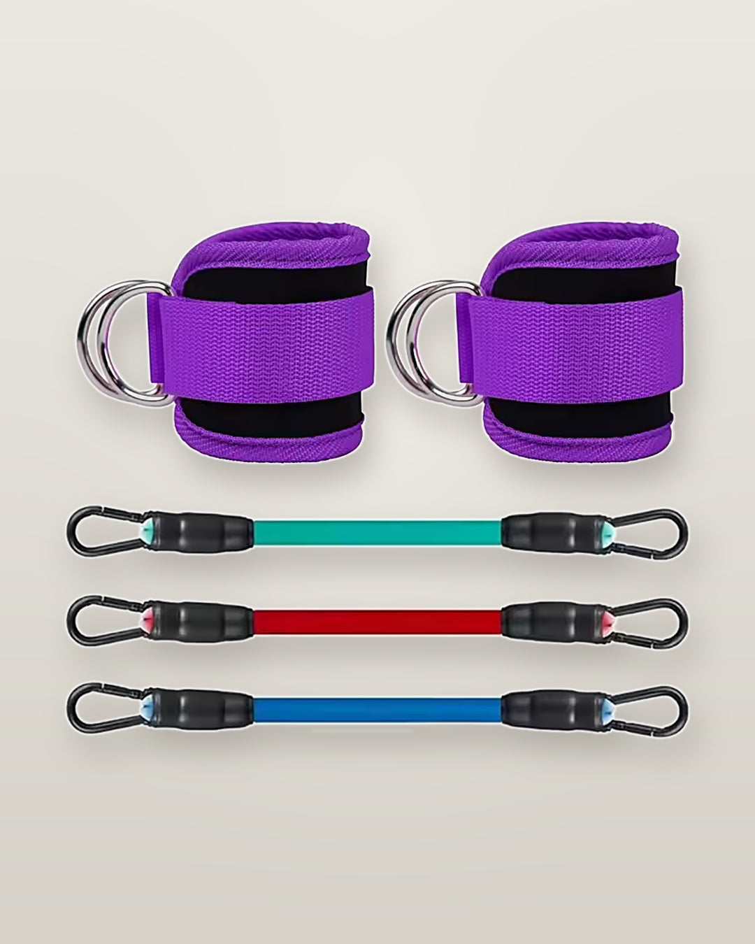 Kit sangles de cheville + 3 élastiques